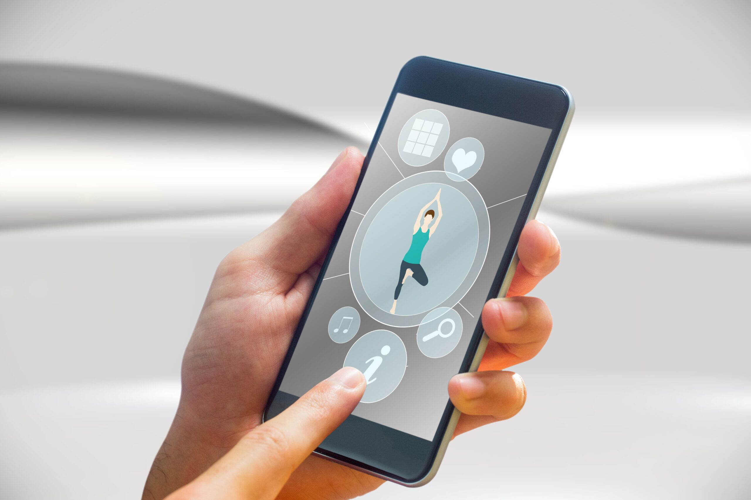 Smartphone displaying a mobile apps addiction support path interface for tracking sobriety and managing cravings.